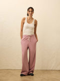High Standard Fleece Wide Leg Sweatpant - Nostalgia Rose