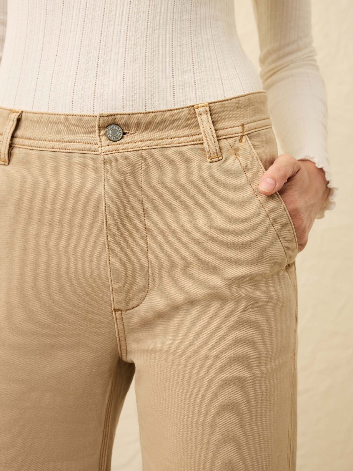 Sunwashed Canvas Dockside Pant - Sandy Khaki