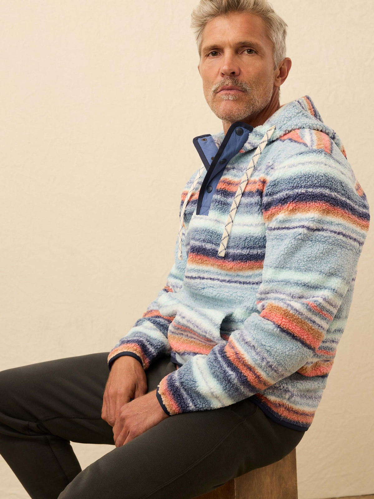 High Pile Fleece Hoodie - Island Sunrise