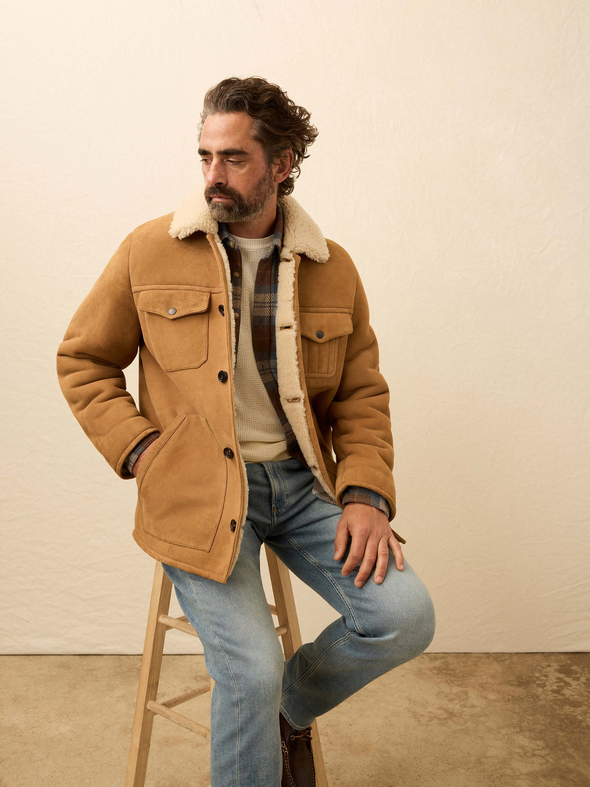 Shearling Coat - Eagle River Brown