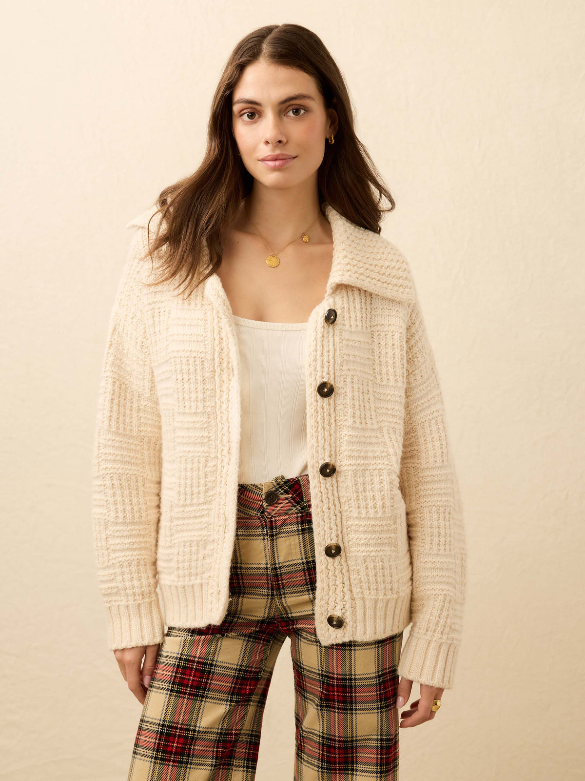 Heirloom Cotton Outback Cardigan - Cream