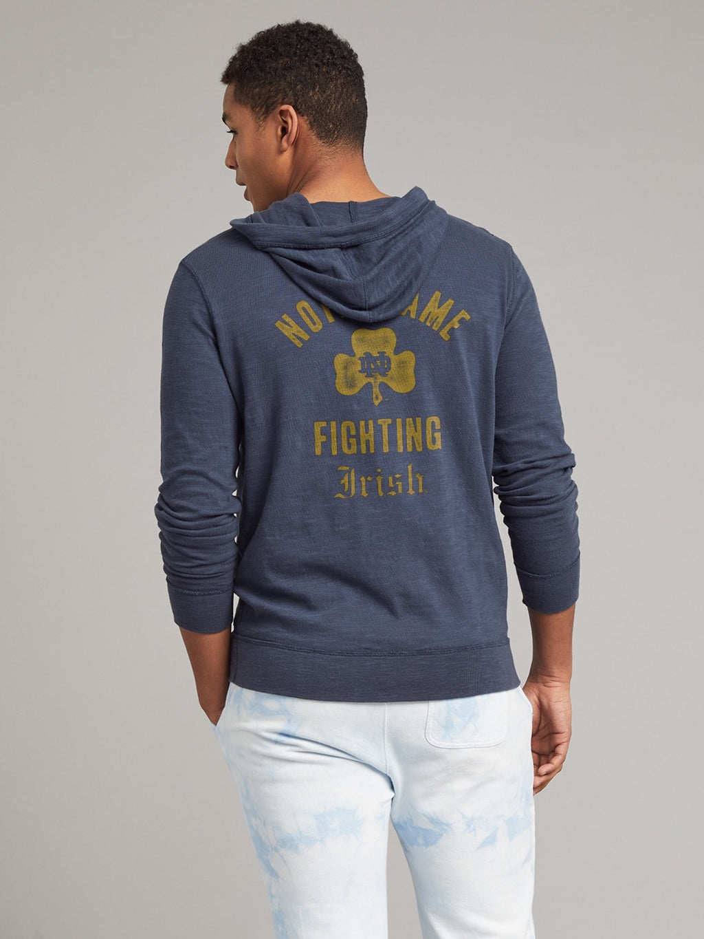 Notre Dame Sunwashed Organic Hoodie - Blue Nights